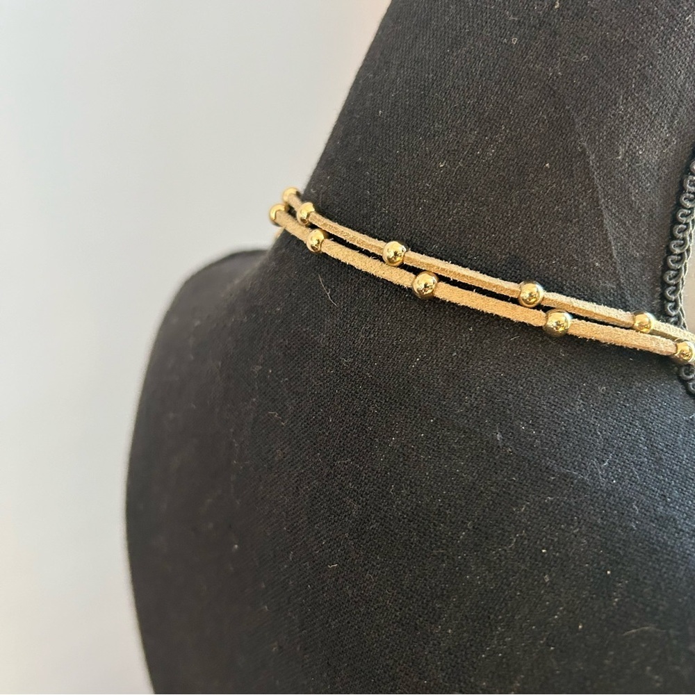 Adjustable Gold Ball and Disc Detail Necklace - Picture 4 of 7